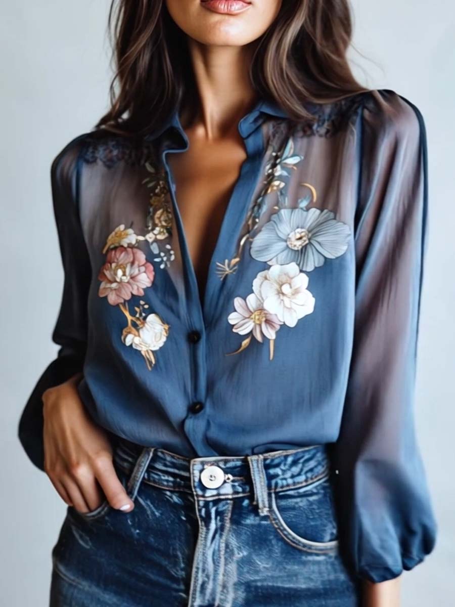 Aretha | Floral Boho Chic Women's Blouse