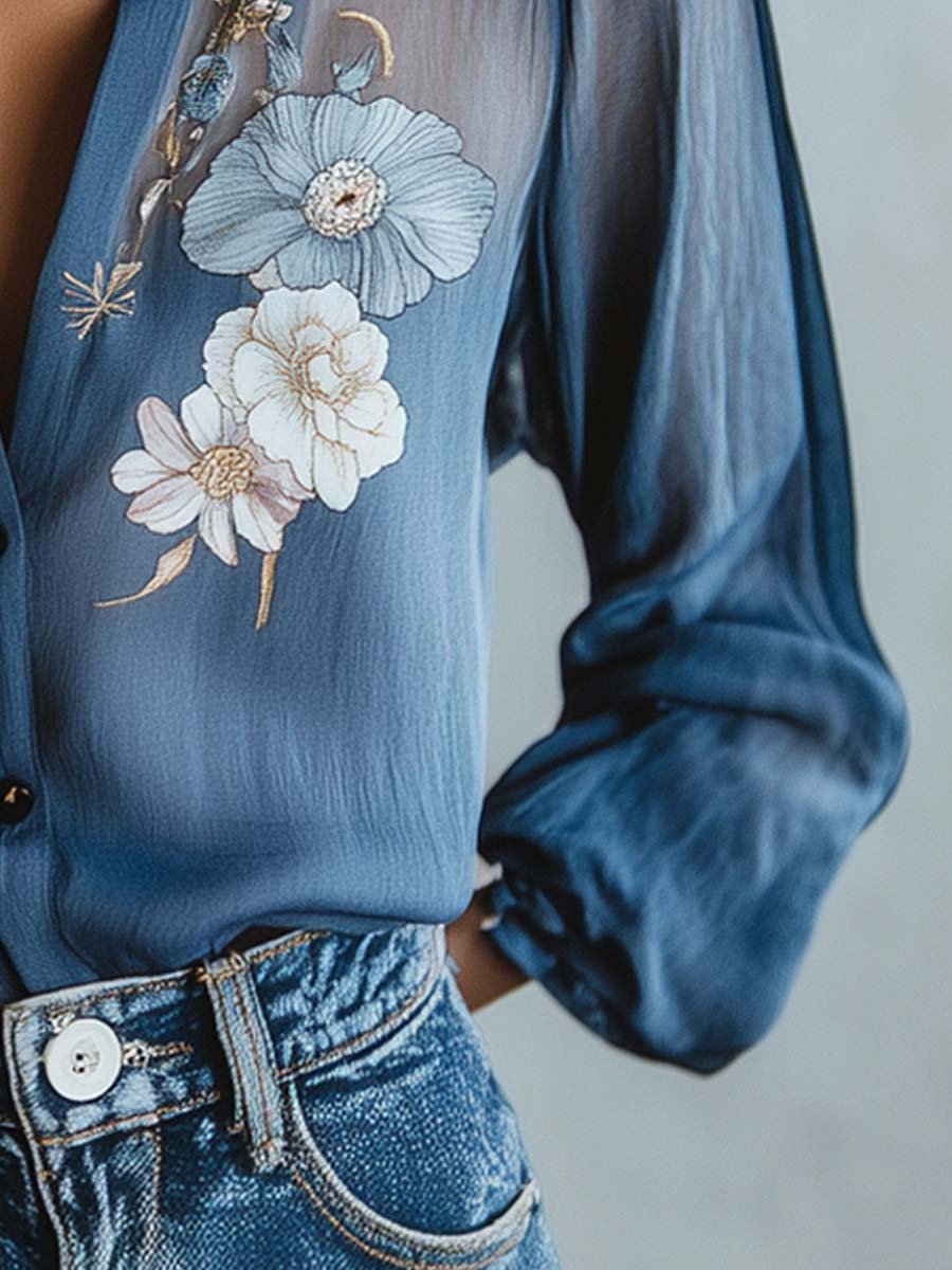 Aretha | Floral Boho Chic Women's Blouse