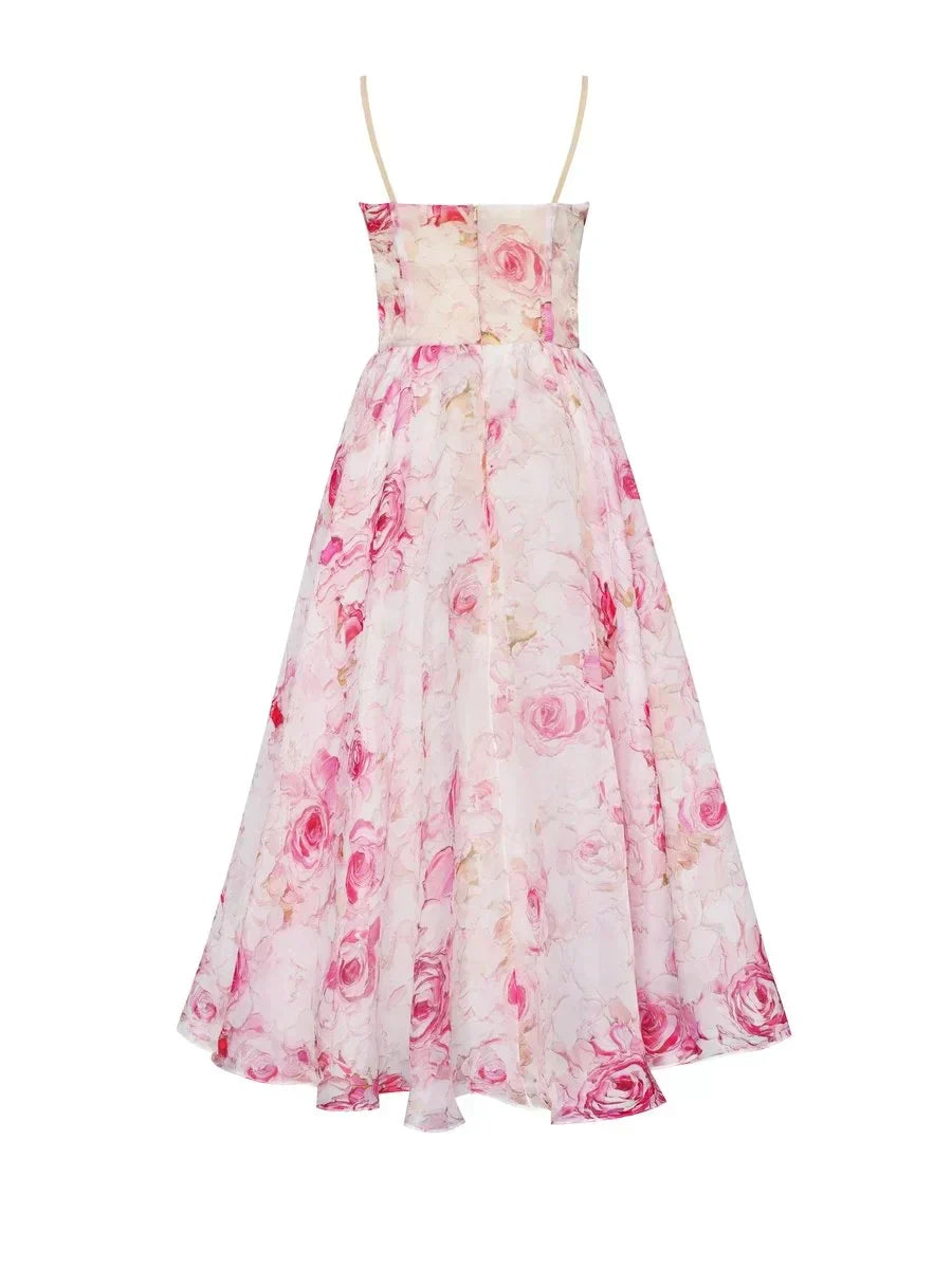 Karlee | Elegant Printed Strapless Dress