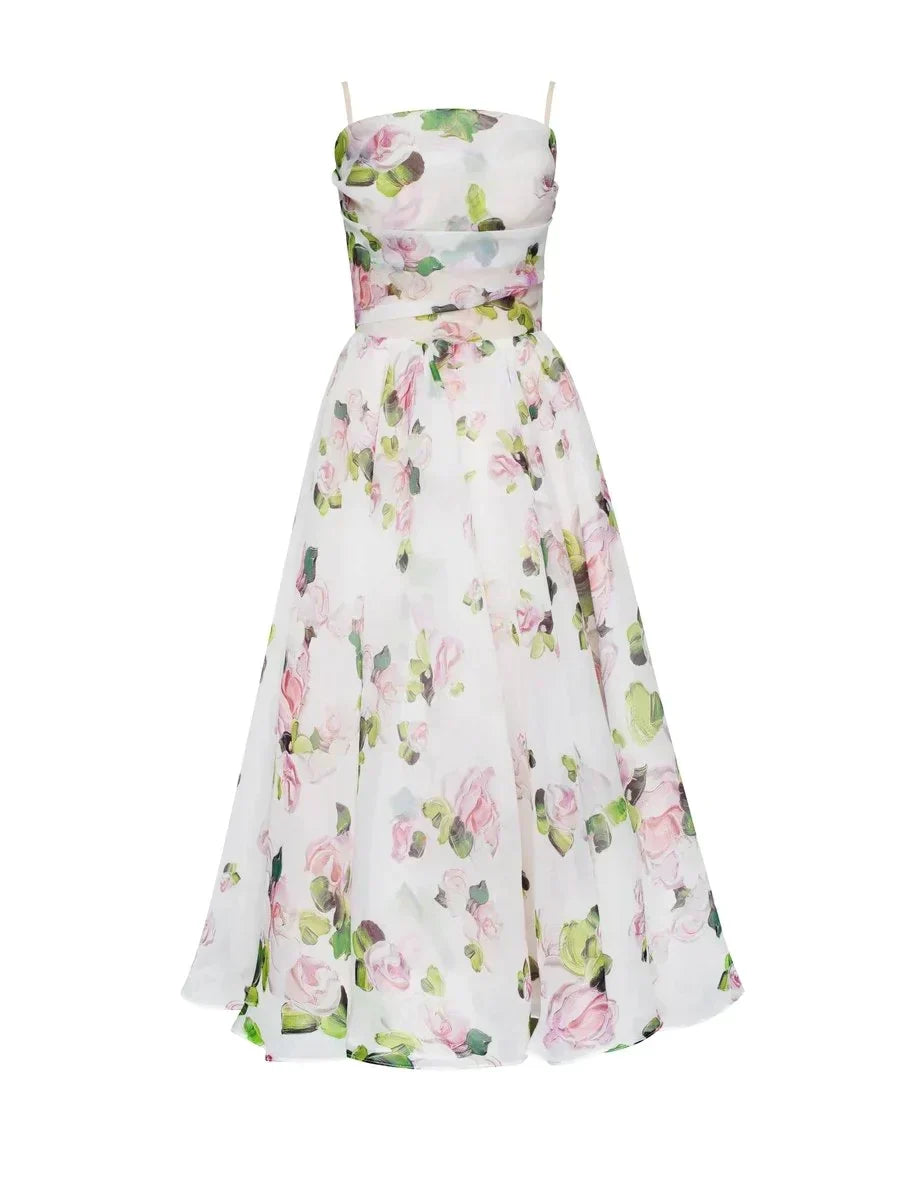 Karlee | Elegant Printed Strapless Dress