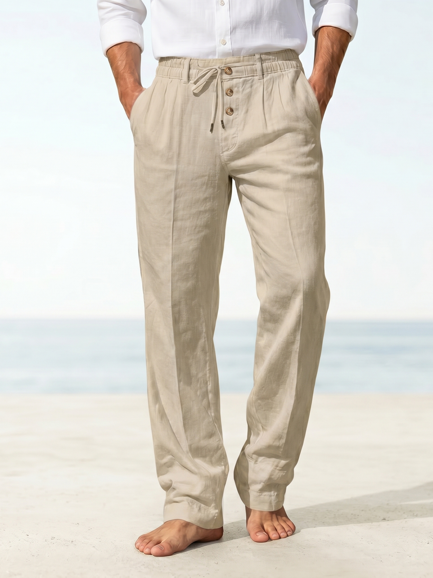 Don|Linen Drawstring Trousers