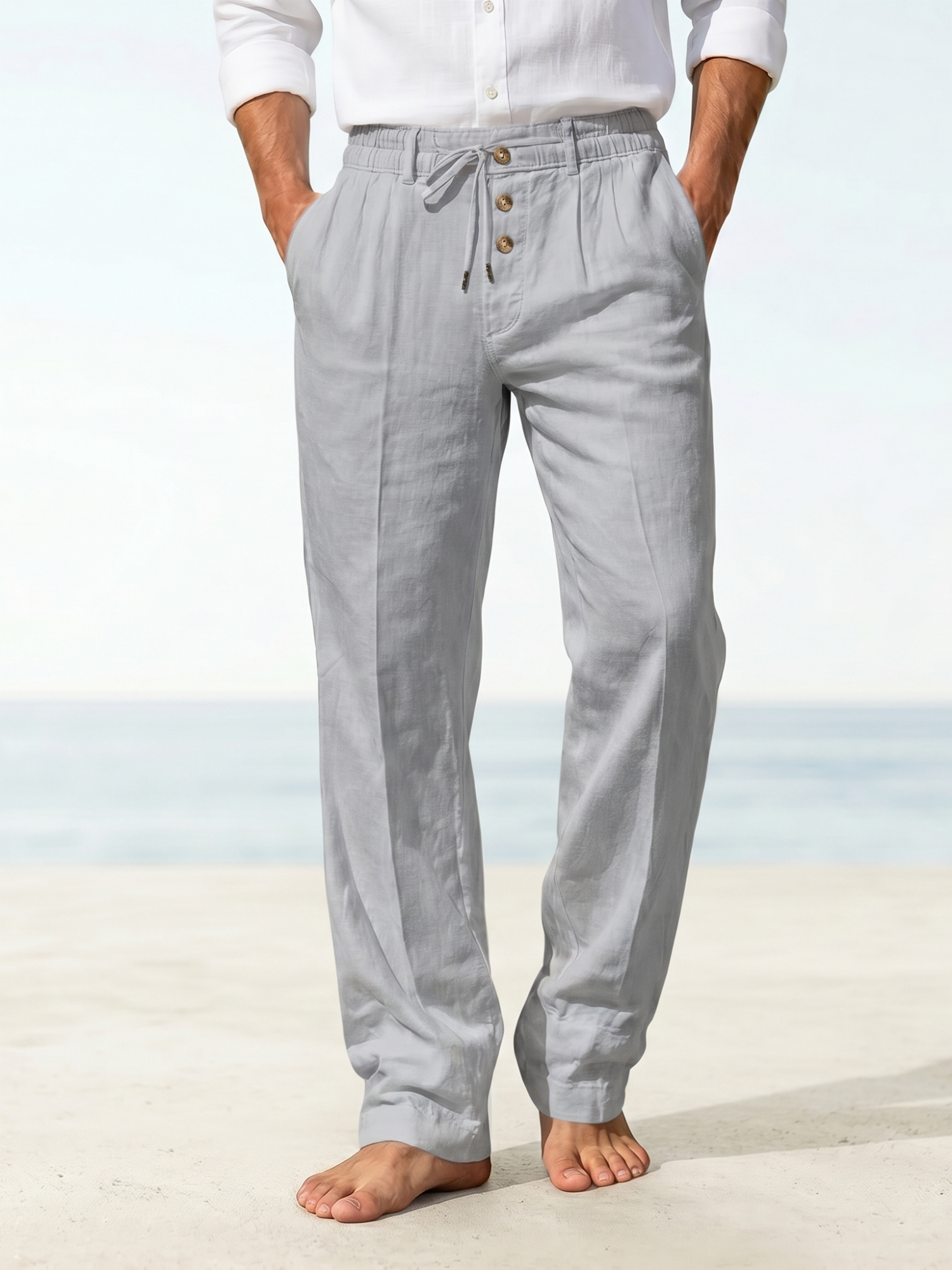 Don|Linen Drawstring Trousers