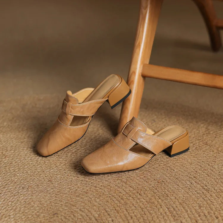Alayna | Genuine Leather Mules