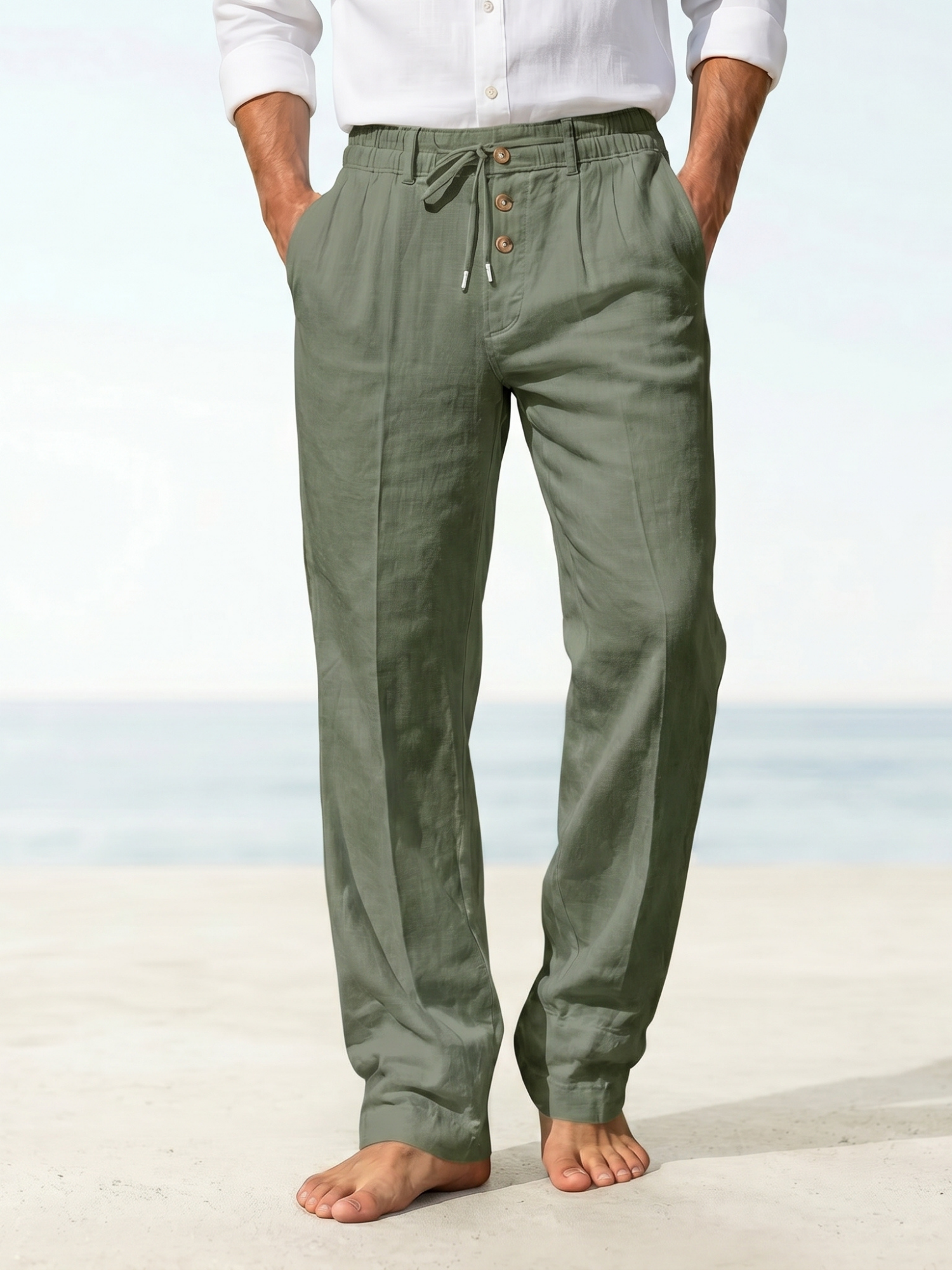 Don|Linen Drawstring Trousers