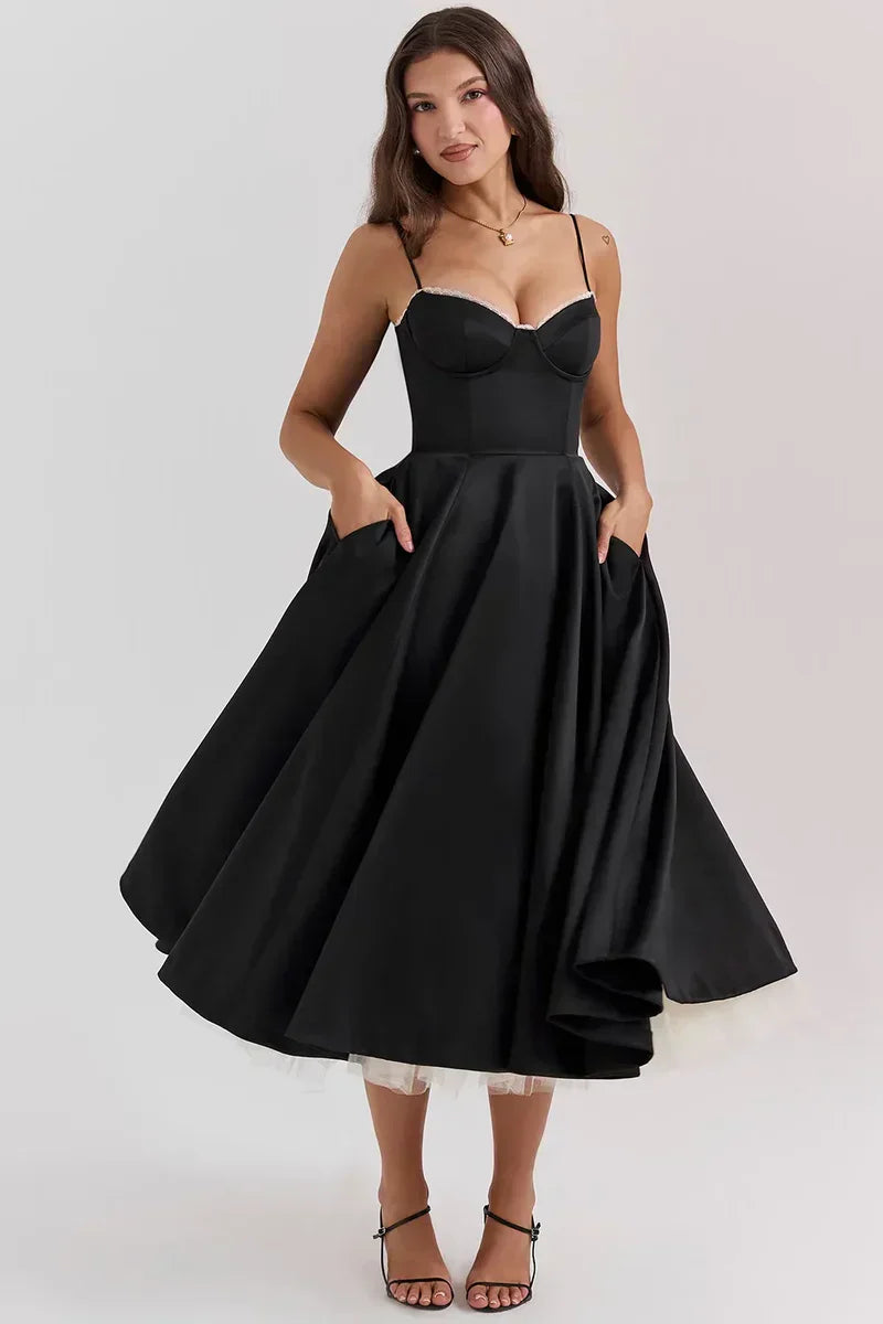 Jade | Delicate Tulle Accent Dress
