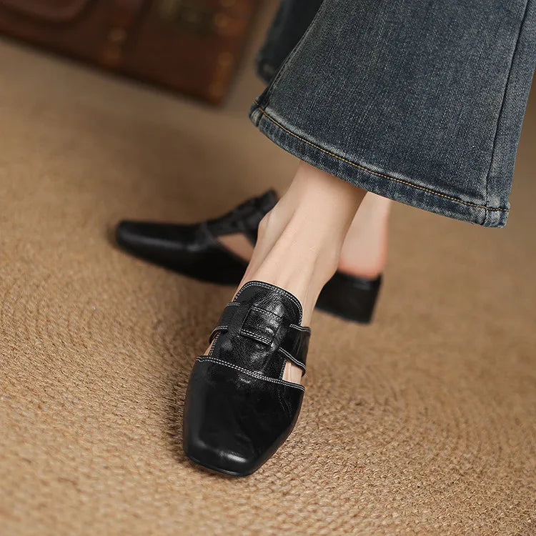 Alayna | Genuine Leather Mules