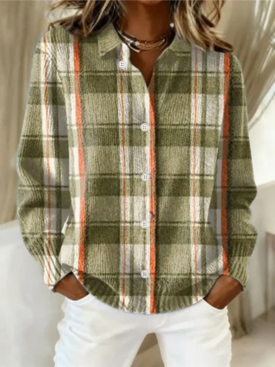 Perla | Checked Hoodie Blouse