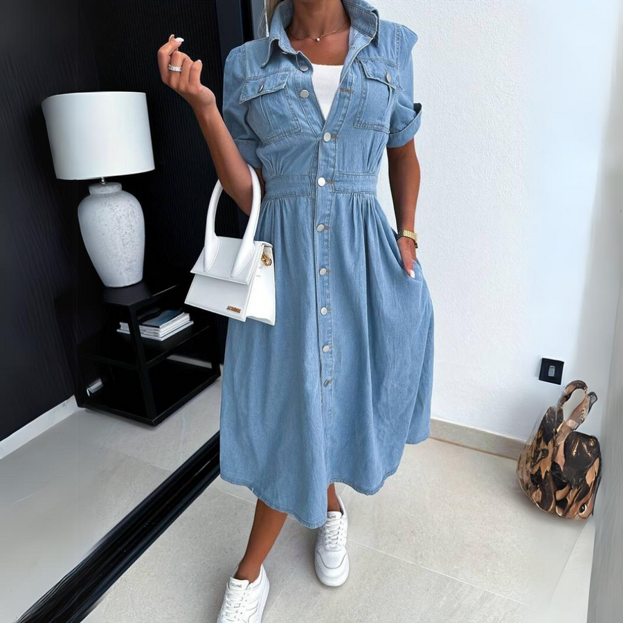 Cecily | Trendy Denim Dress