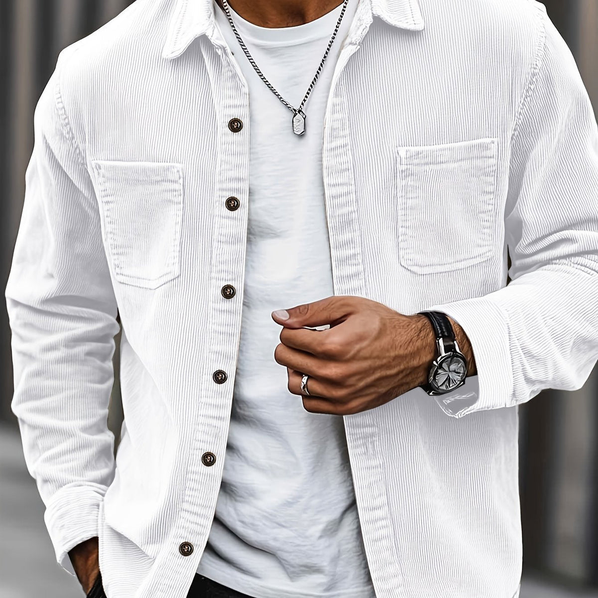 Bryce | Ribbed Textured Overshirt