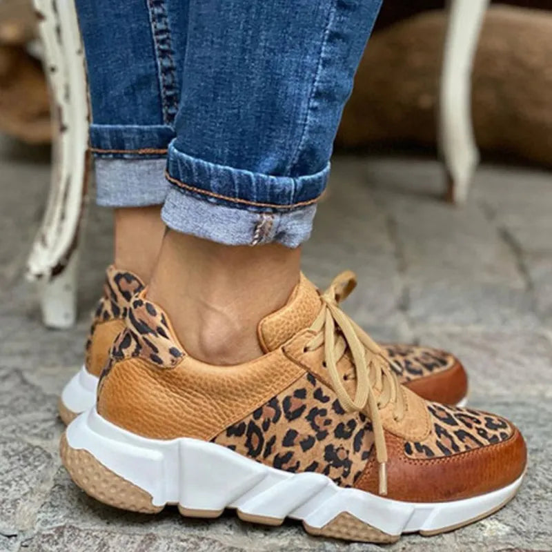Zeenat | Comfortable Leopard Sneakers