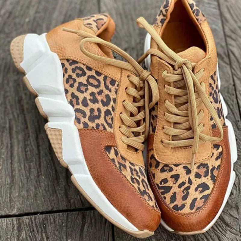 Zeenat | Comfortable Leopard Sneakers
