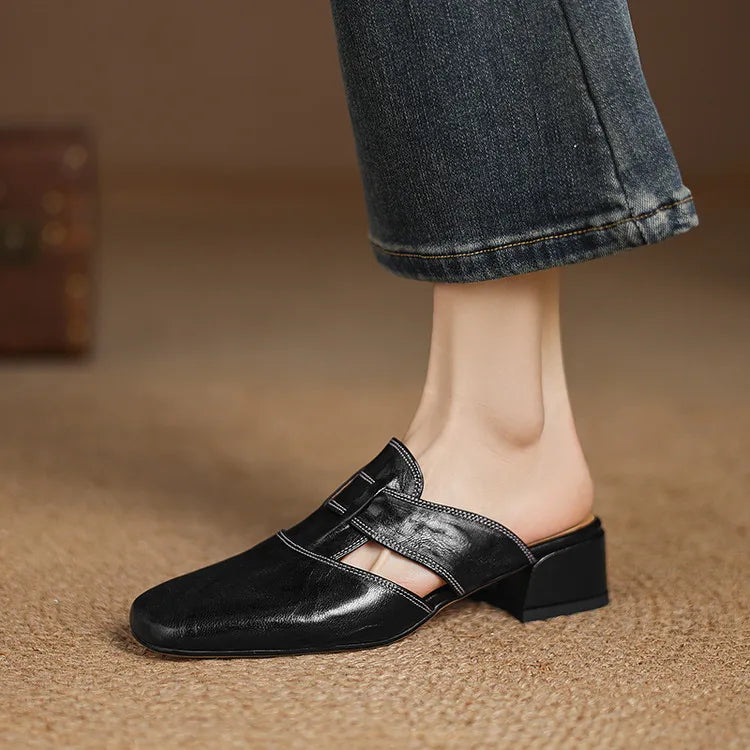 Alayna | Genuine Leather Mules