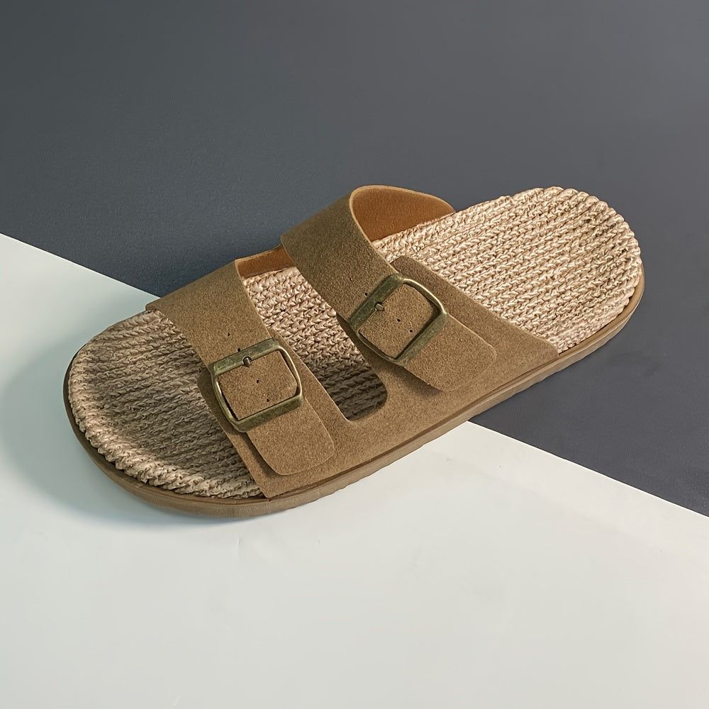 Otis | Men's Woven Double-Buckle Footbed Sandals