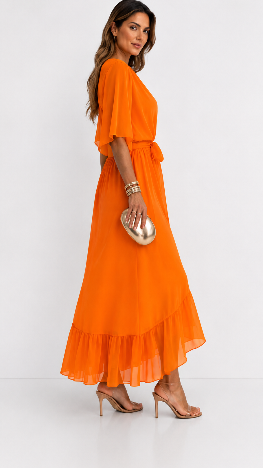 Isabelle™ | Elegant Chiffon Wrap Maxi Dress