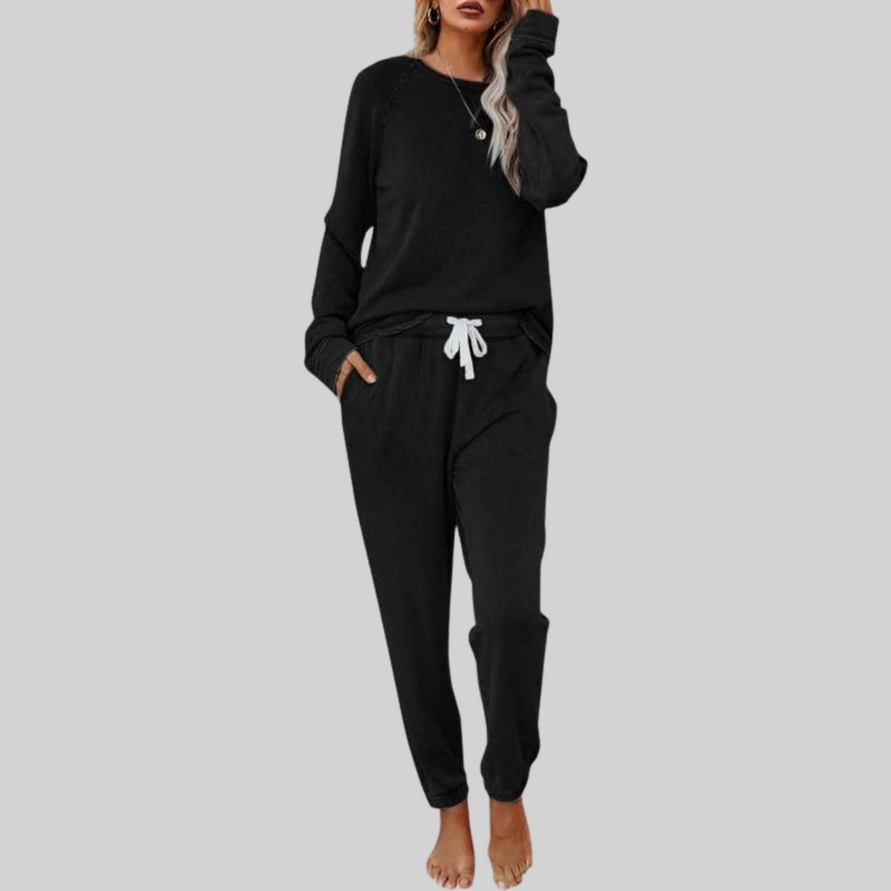 Tyne | Casual Long Sleeve and Sweatpants Set