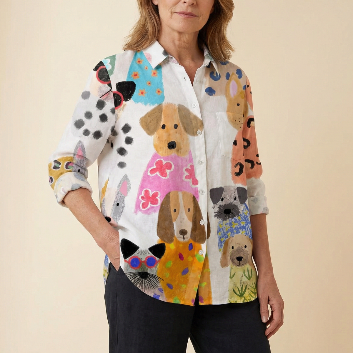 Audrey - Artistic Button-Up Shirt