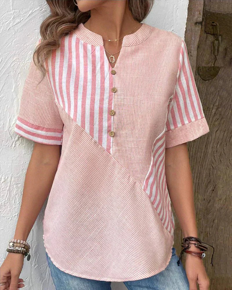 Rayna | Soft Striped Blouse