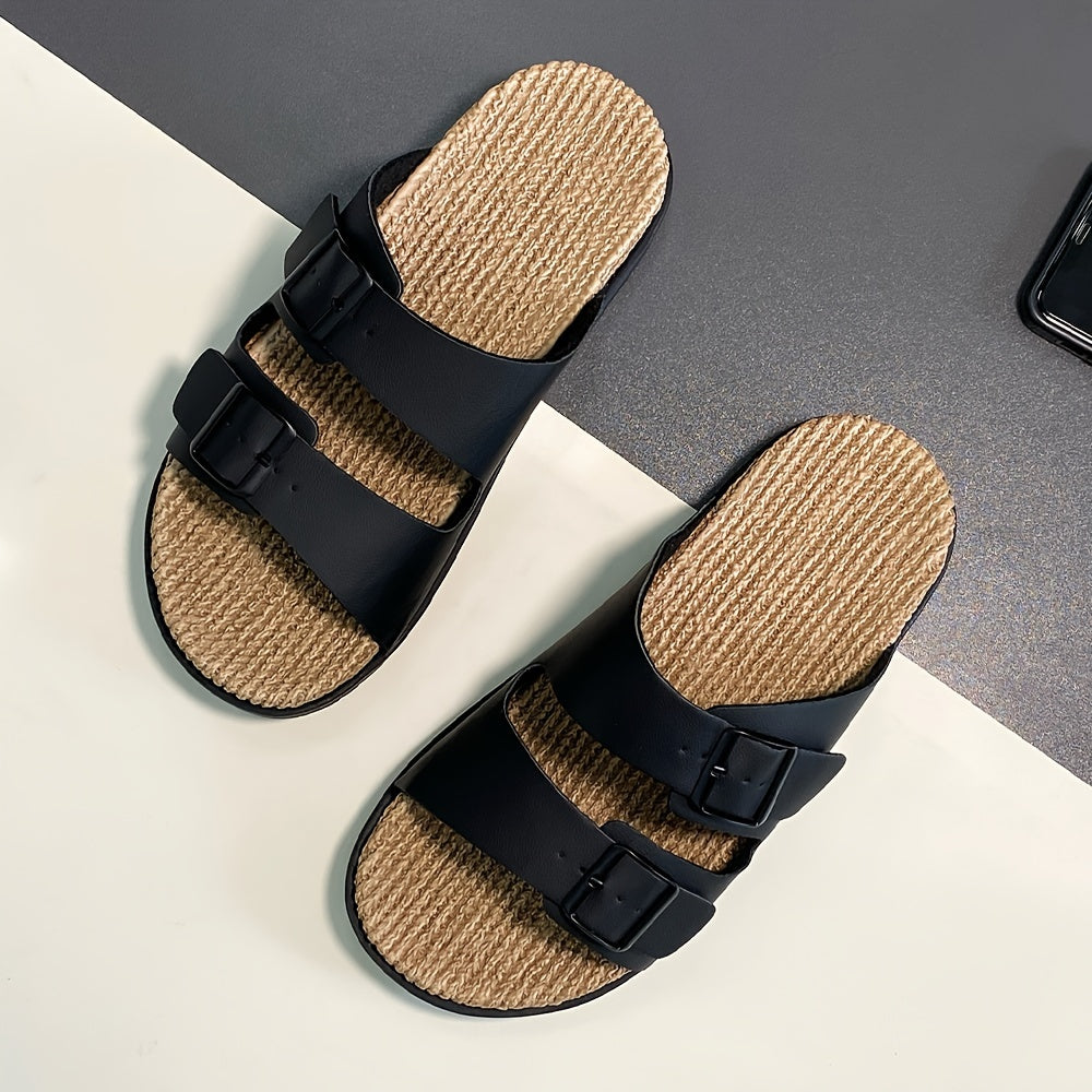 Otis | Men's Woven Double-Buckle Footbed Sandals