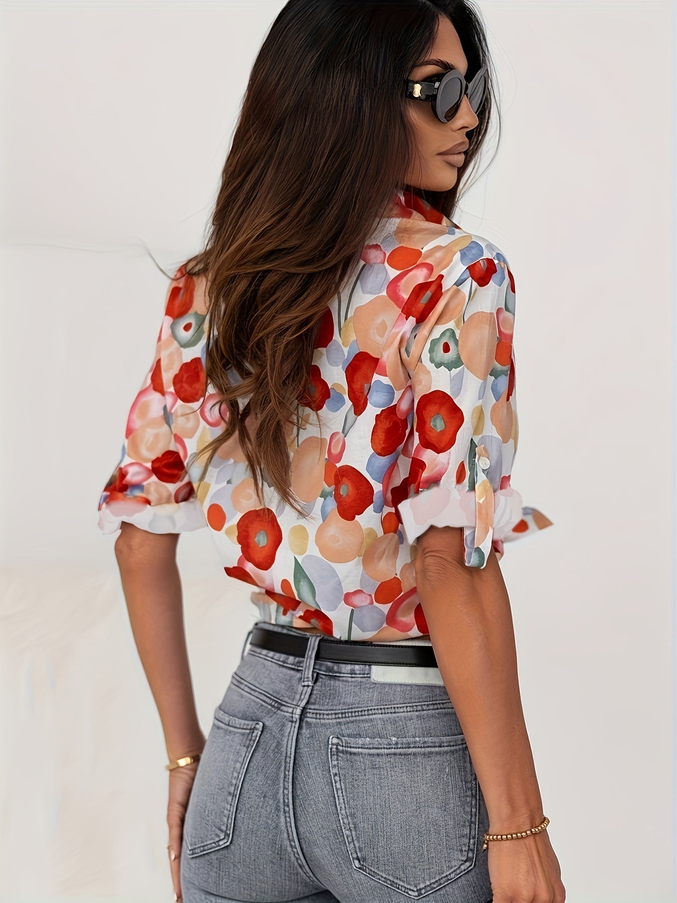 Zaria | Colourful Floral Blouse