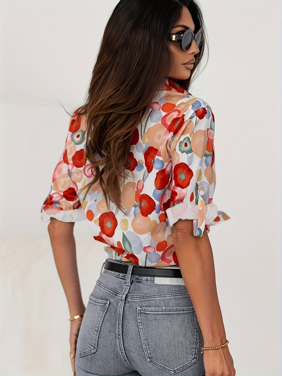 Zaria | Colourful Floral Blouse