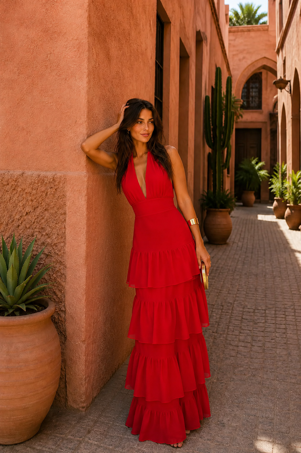 Manila dress in red