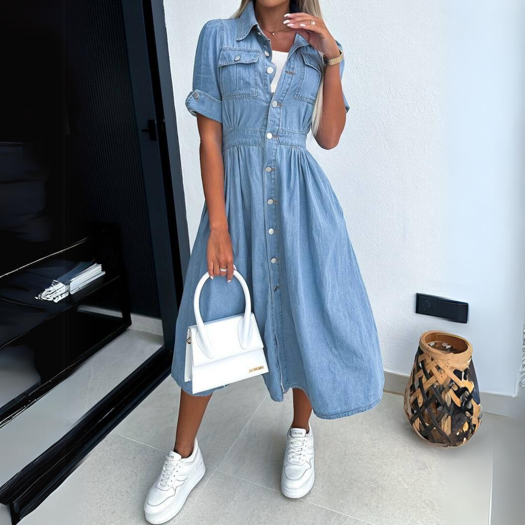 Cecily | Trendy Denim Dress