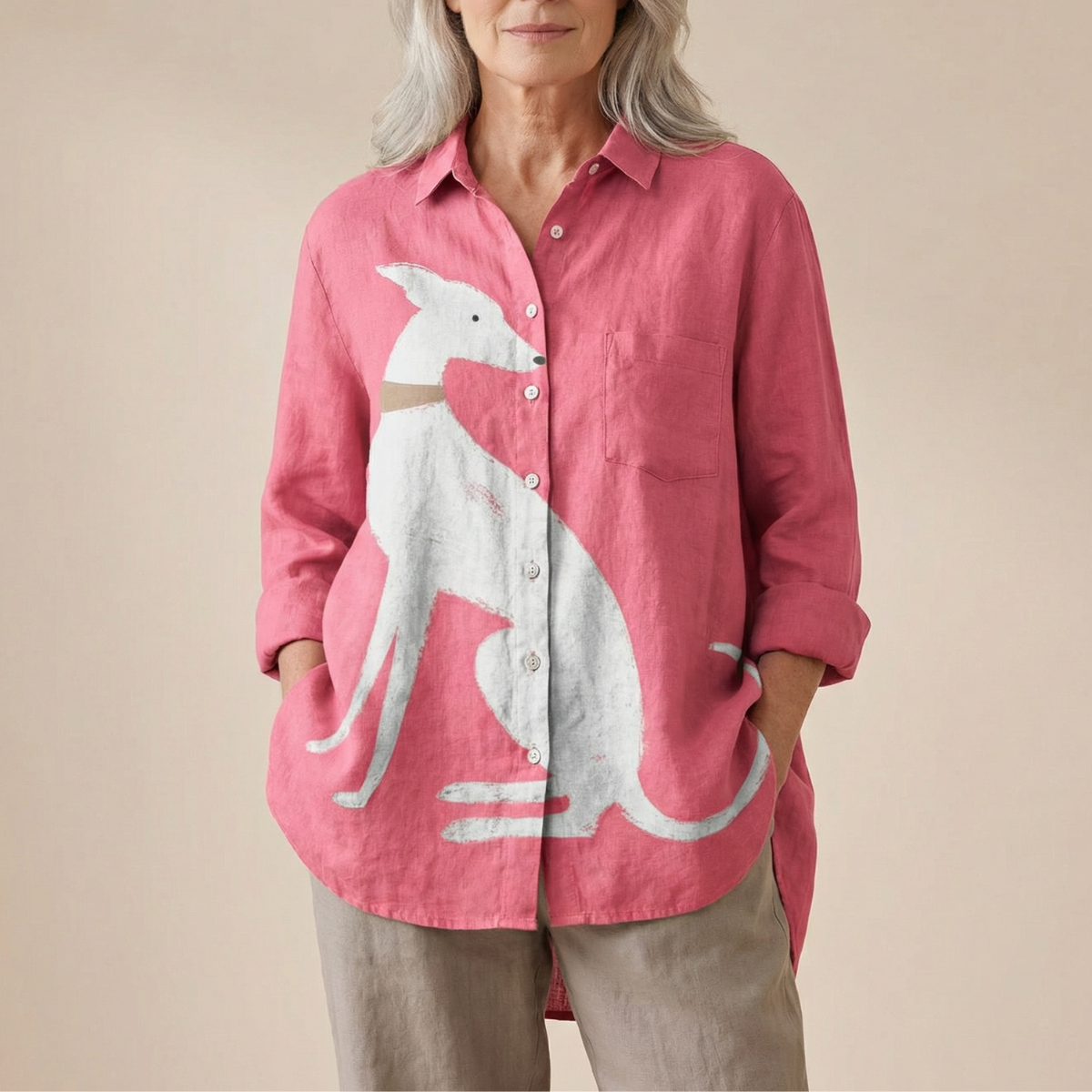Audrey - Artistic Button-Up Shirt