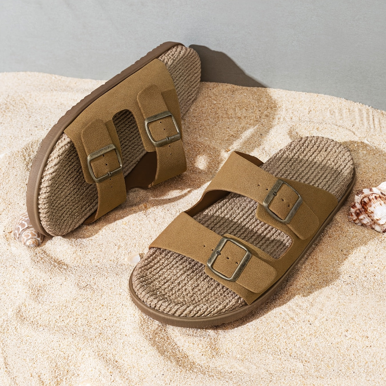 Otis | Men's Woven Double-Buckle Footbed Sandals