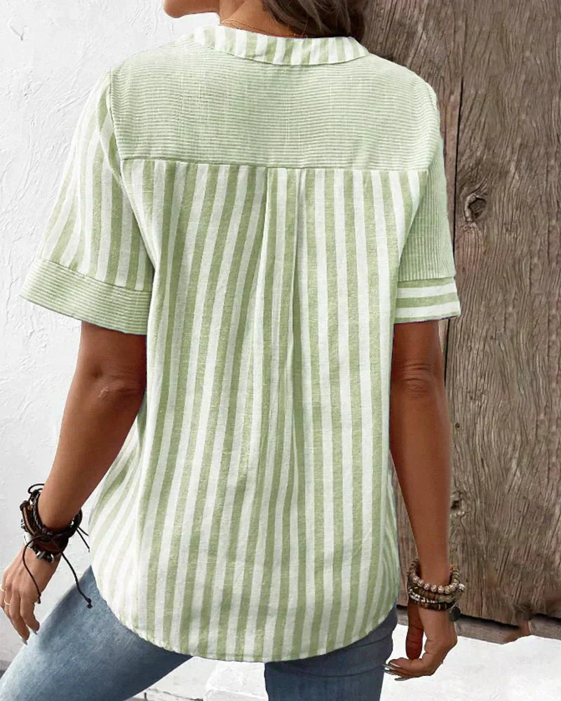 Rayna | Soft Striped Blouse