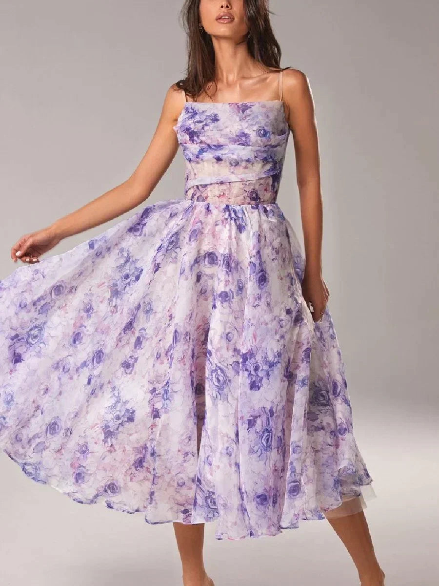 Karlee | Elegant Printed Strapless Dress