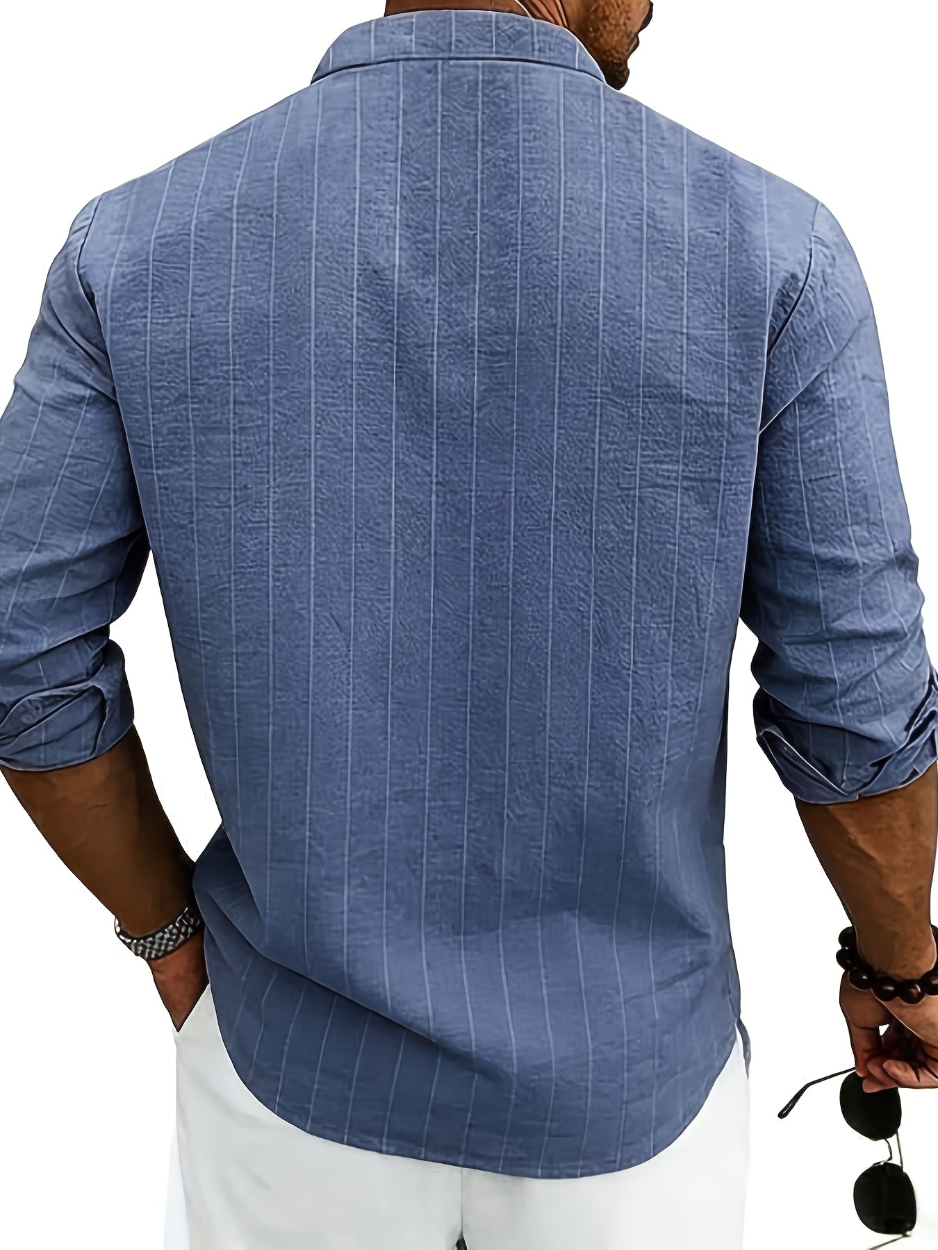 Auden | Men's Retro Striped Linen Shirt