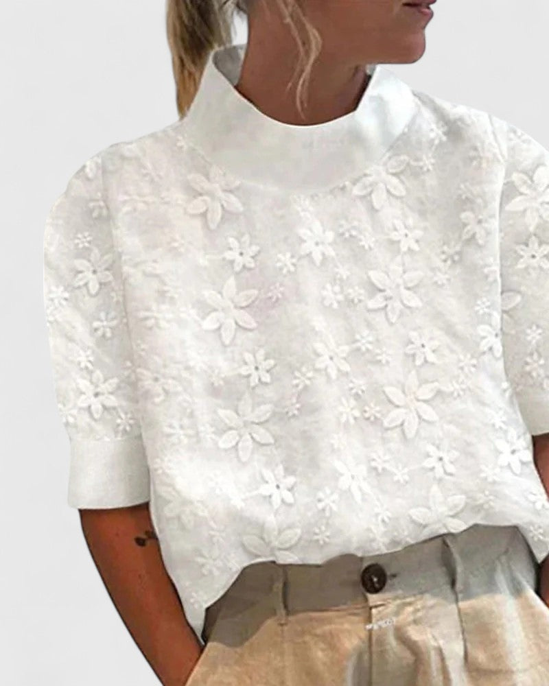 Jianna | Elegant Blouse with Stand Collar