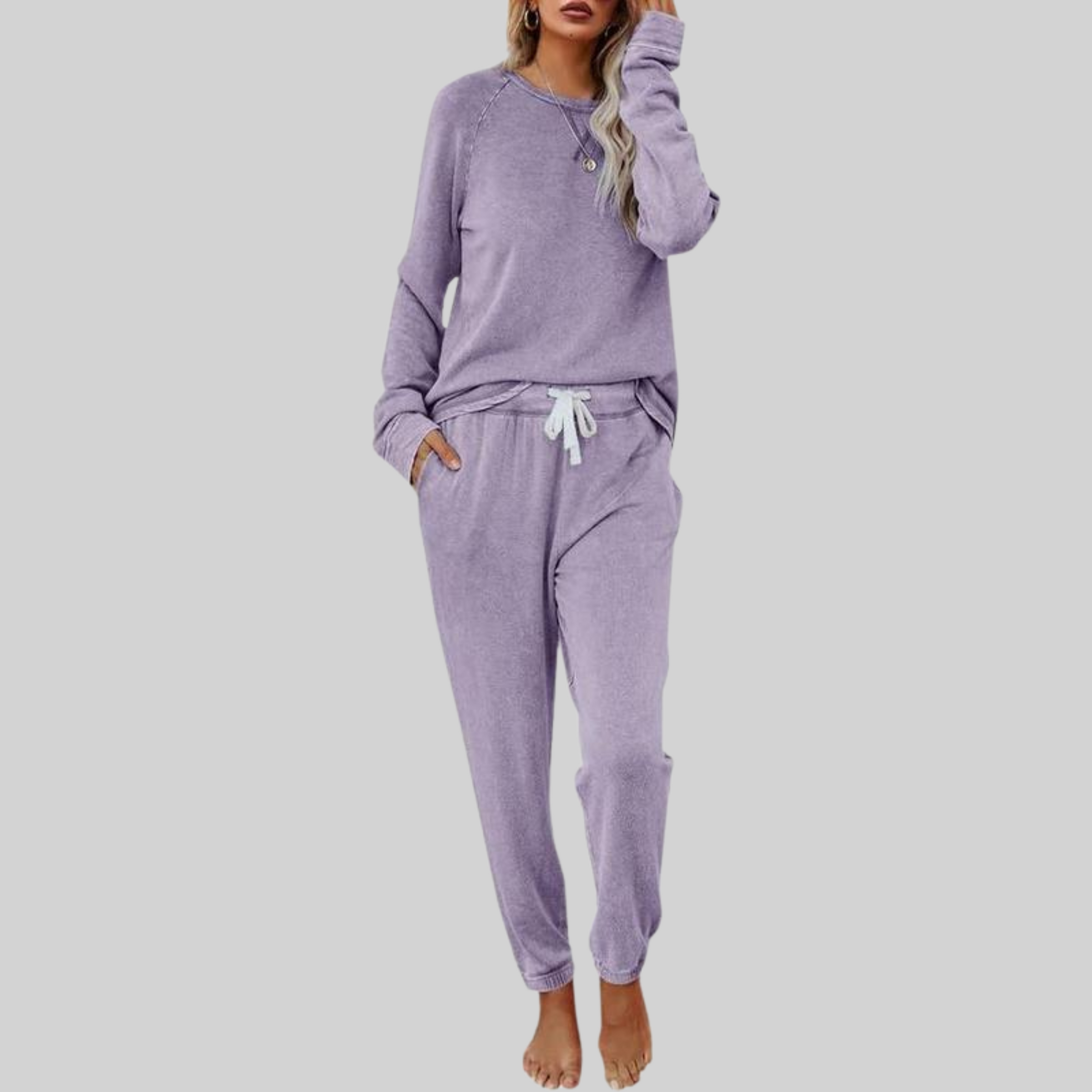 Tyne | Casual Long Sleeve and Sweatpants Set