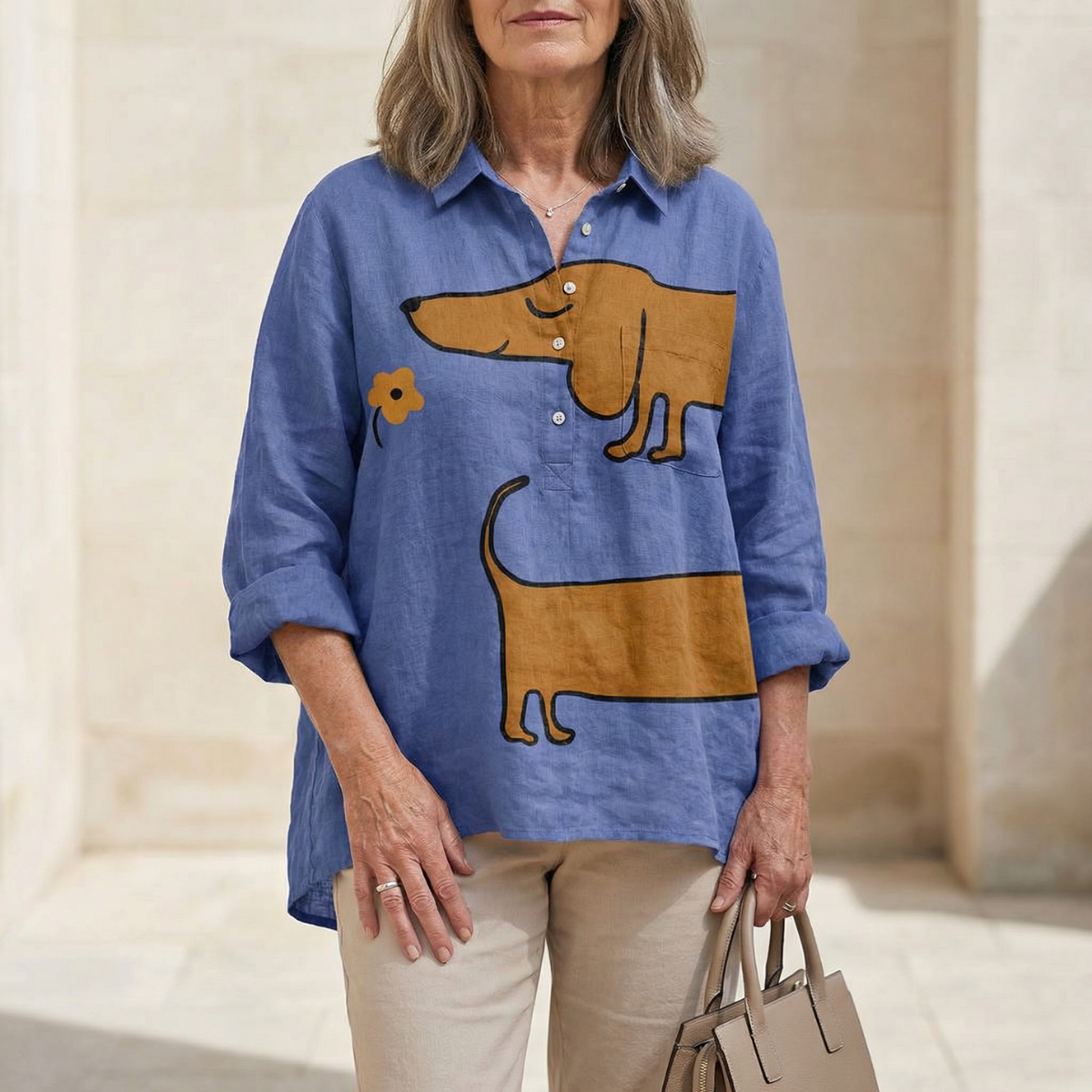 Audrey - Artistic Button-Up Shirt