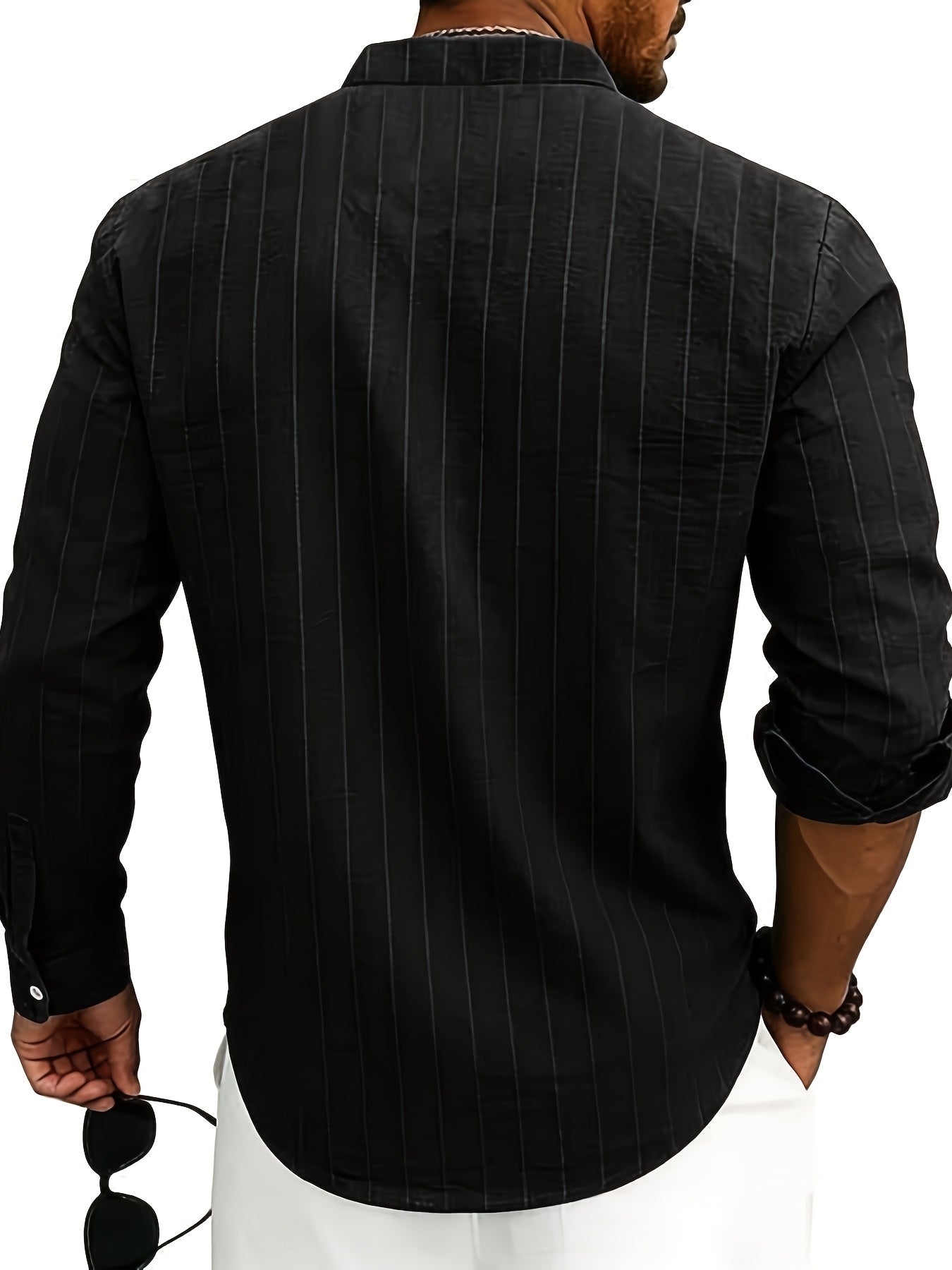 Auden | Men's Retro Striped Linen Shirt