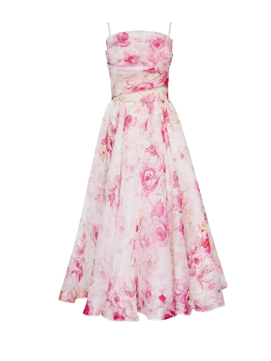 Karlee | Elegant Printed Strapless Dress