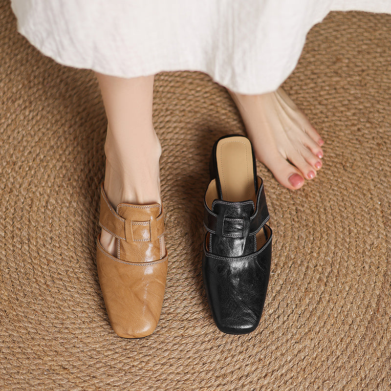 Alayna | Genuine Leather Mules