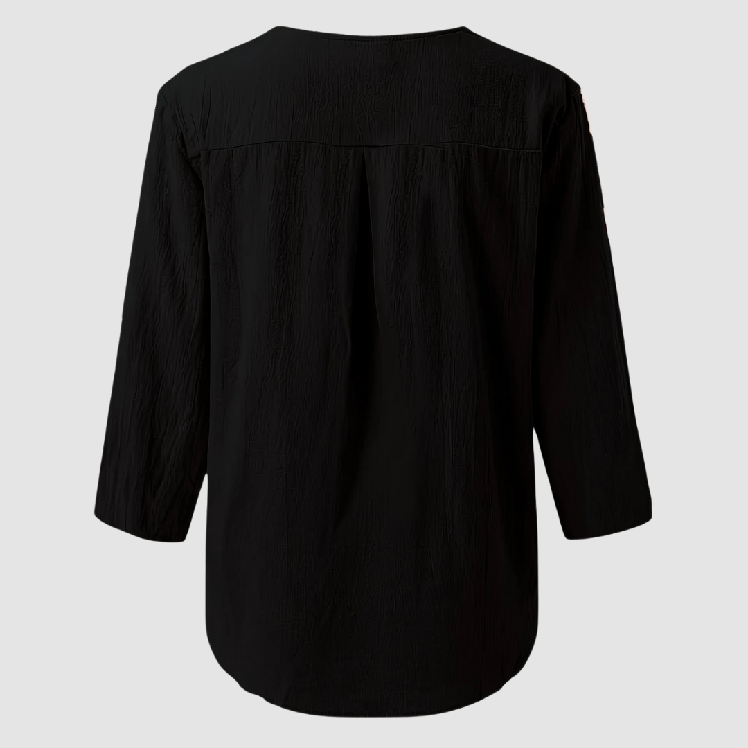Melisa™ Casual Cotton & Linen Blouse