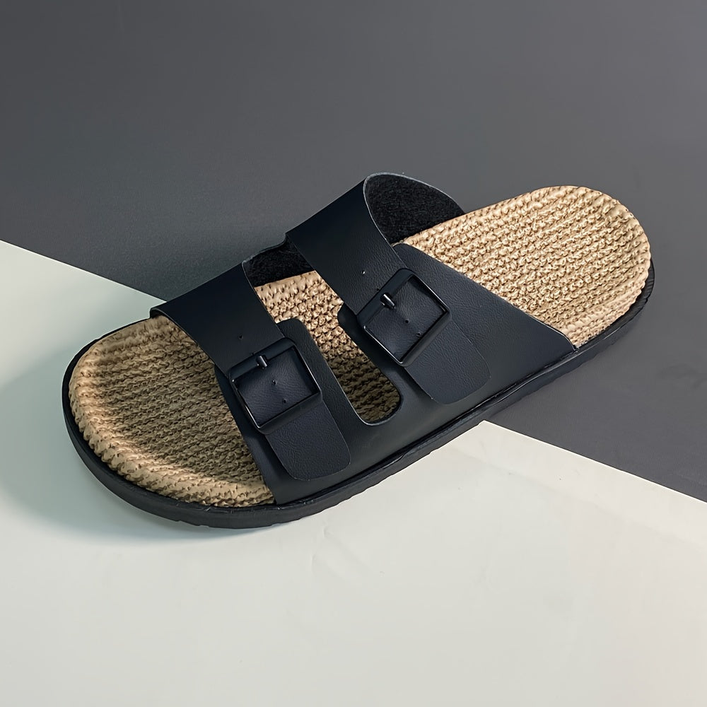 Otis | Men's Woven Double-Buckle Footbed Sandals