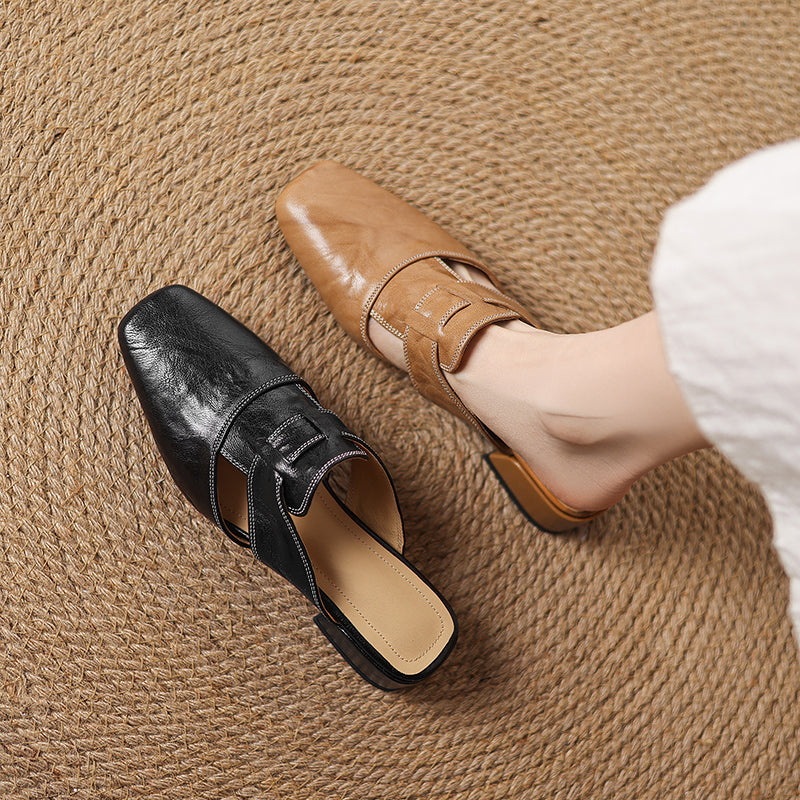 Alayna | Genuine Leather Mules