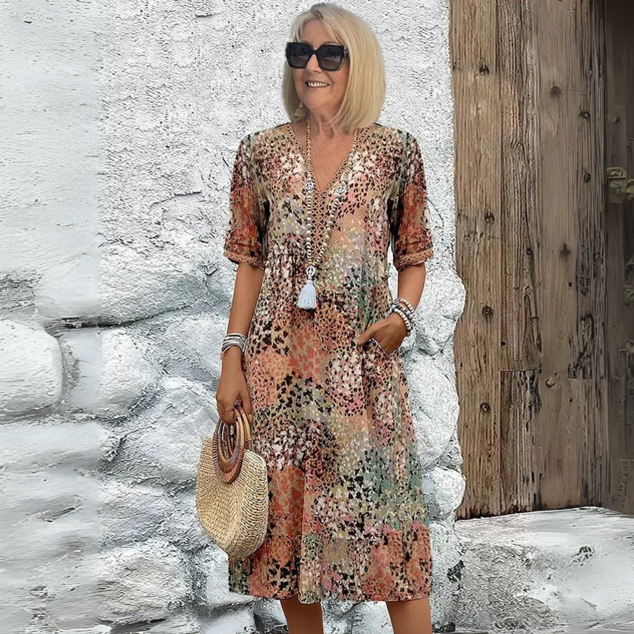 Eleanor™|Vibrant Mid Length Dress