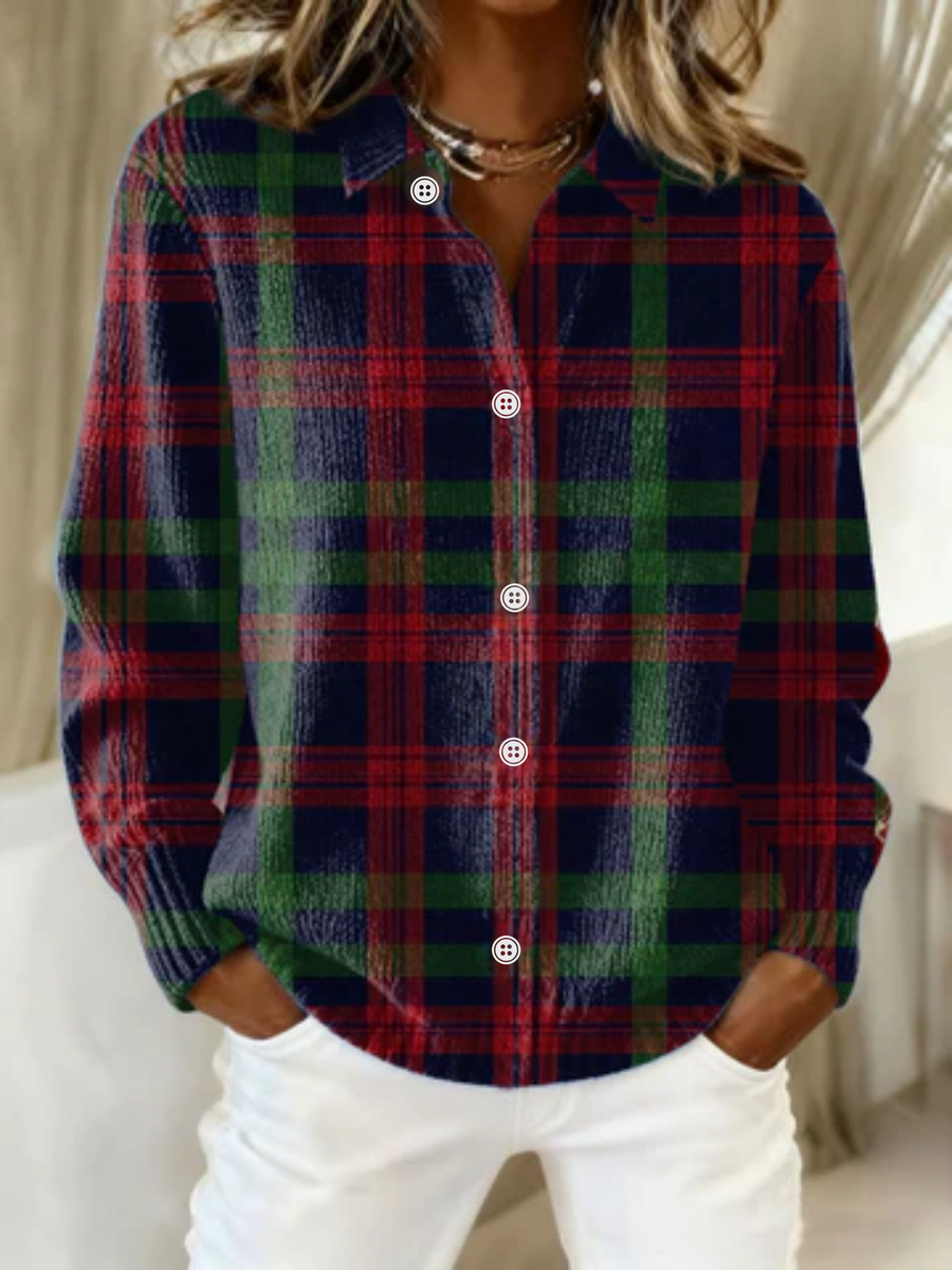 Julianne | Checked Hoodie Blouse
