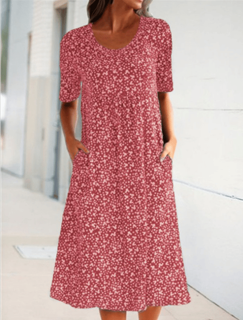 Dove | Round Neck Floral Dress
