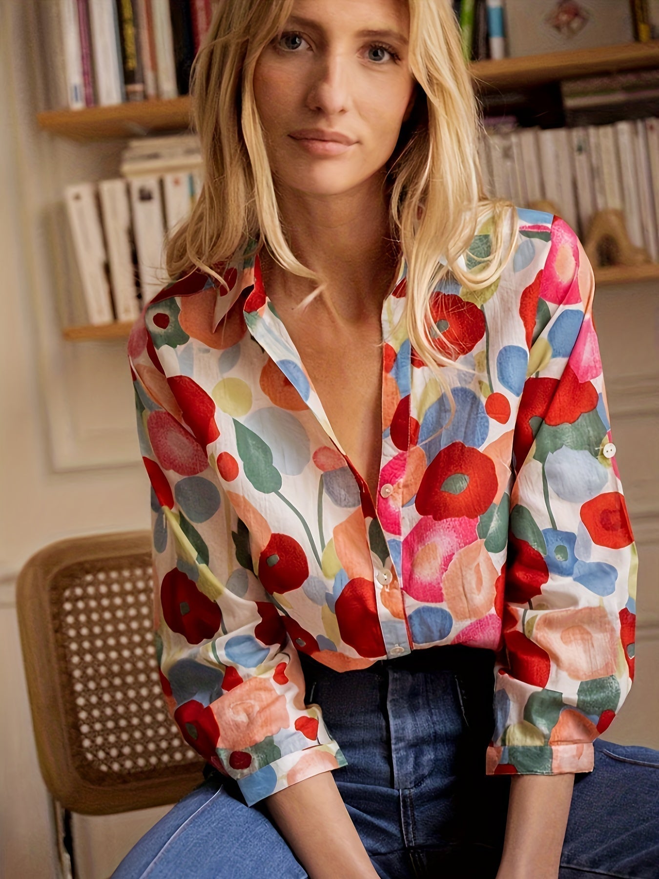 Zaria | Colourful Floral Blouse
