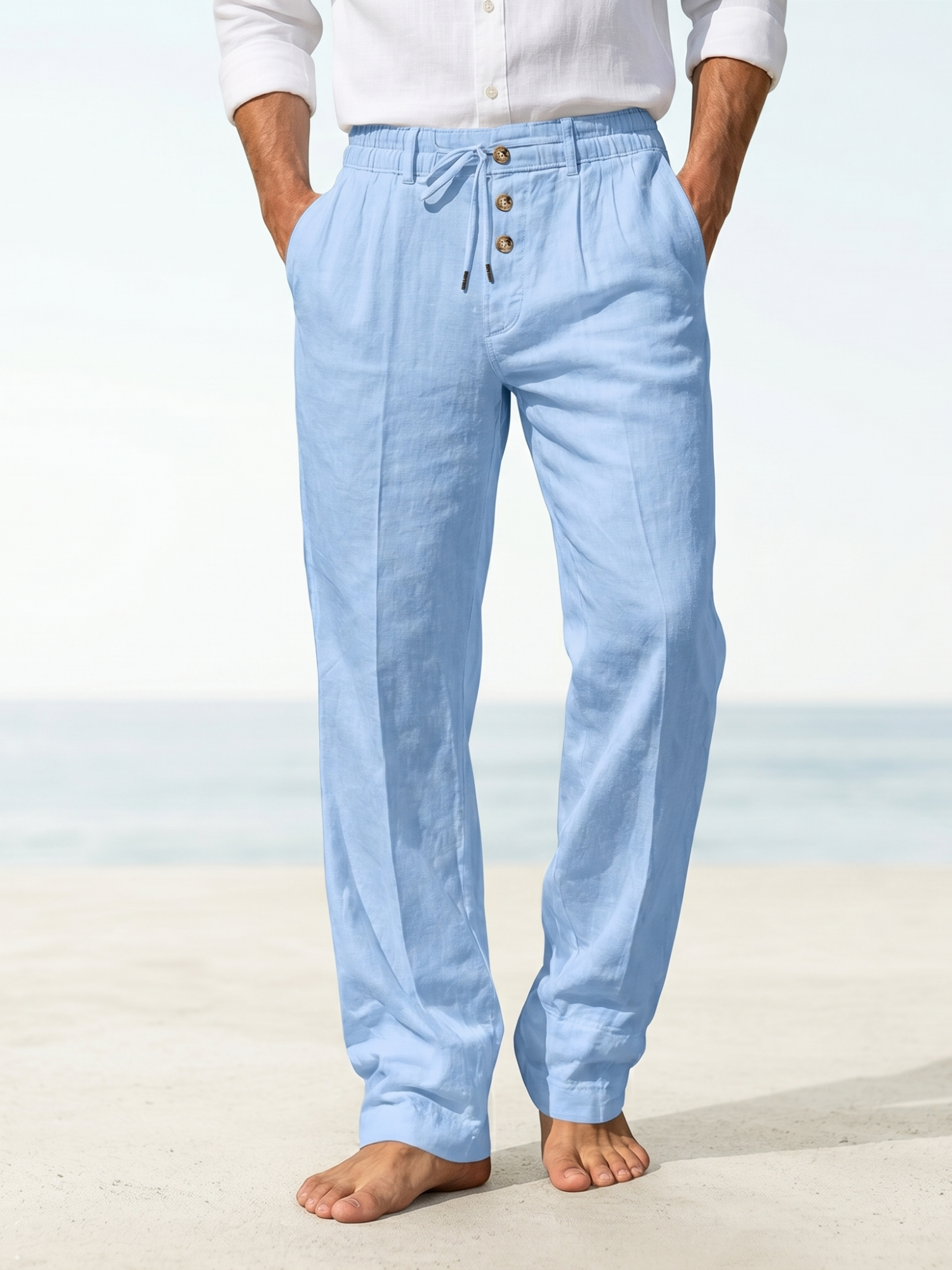 Don|Linen Drawstring Trousers
