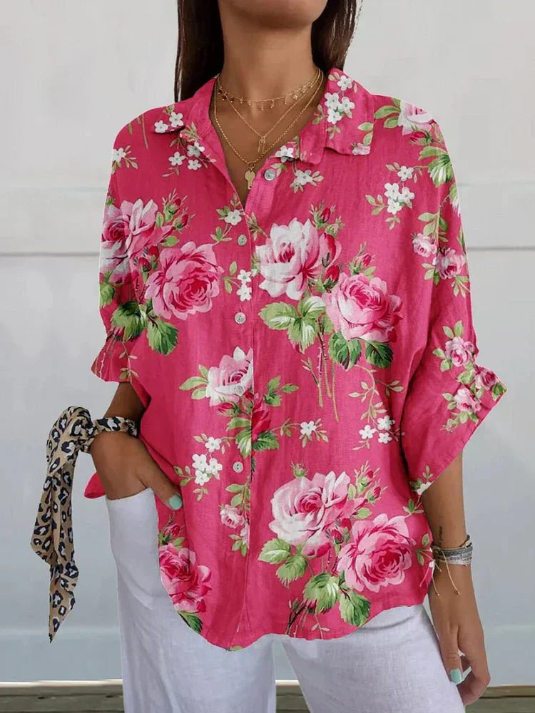 Samaria | Rose Floral Blouse