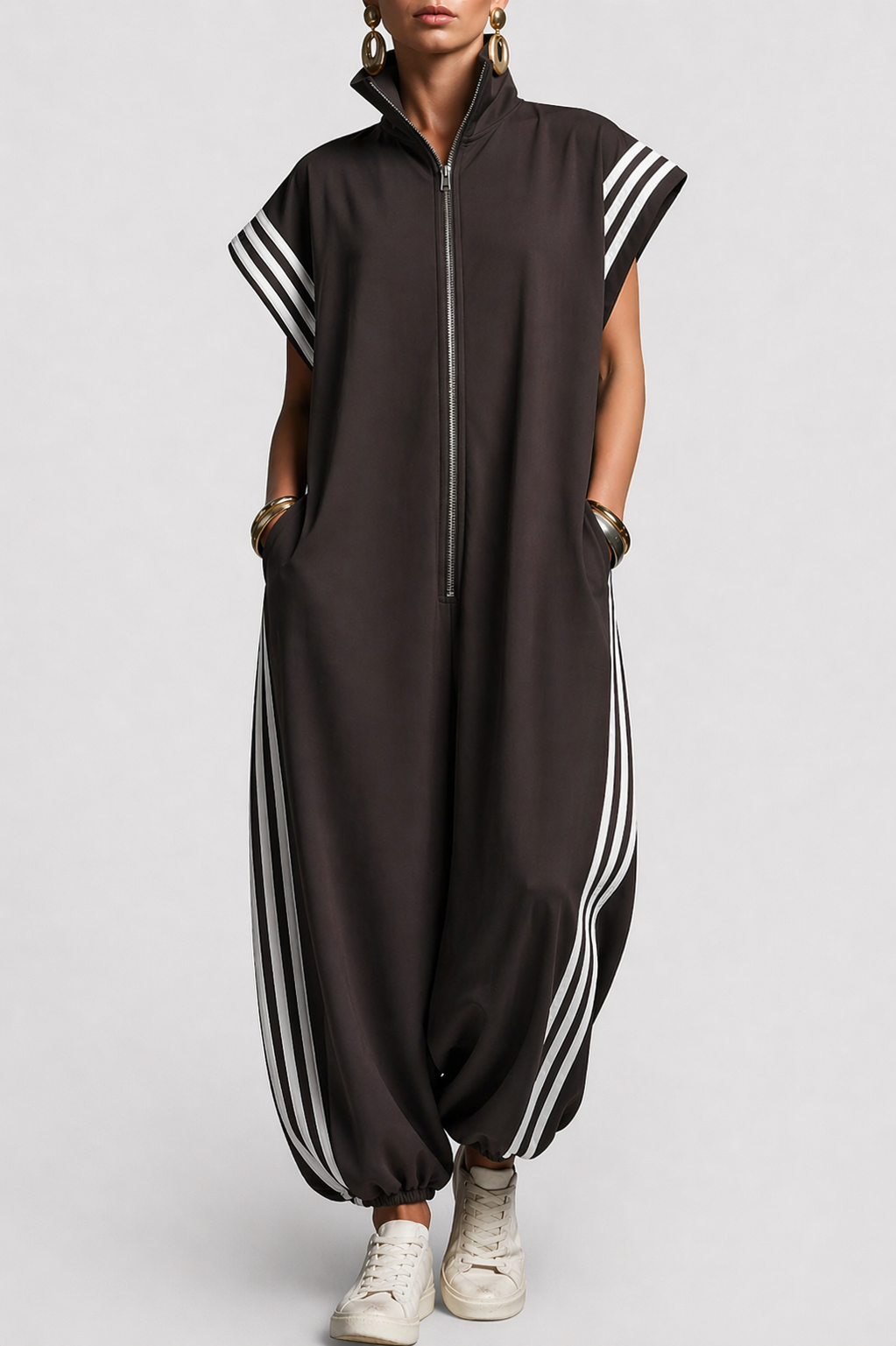 Valentina | Zip Neck Jumpsuit