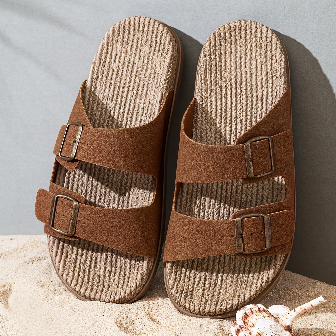Otis | Men's Woven Double-Buckle Footbed Sandals