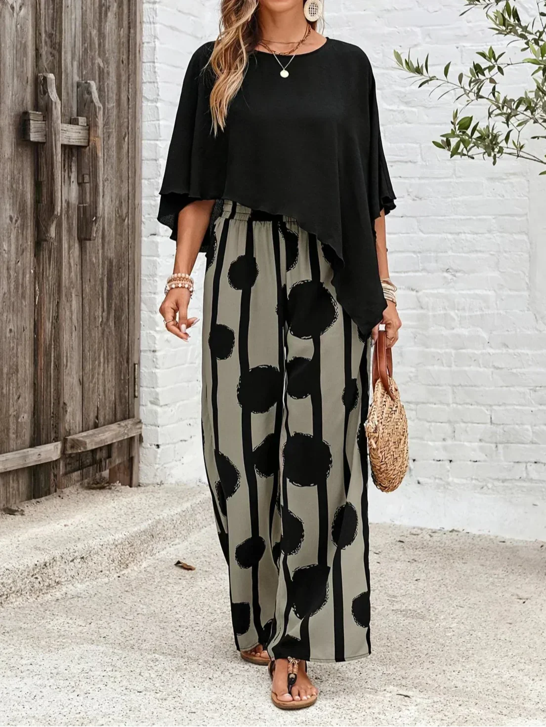 Kassandra | Comfortable Elastic Waist Two-Piece Set