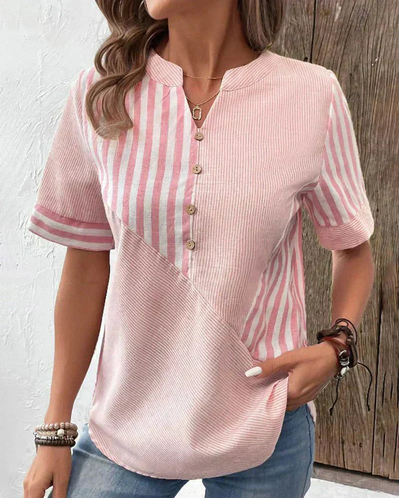 Rayna | Soft Striped Blouse